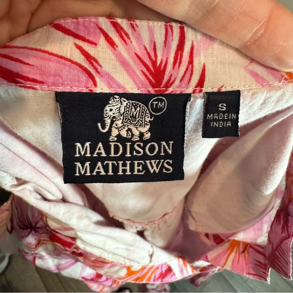 Madison Mathews Short Sleeve Folly Mini Dress - Small - Picture 8 of 9